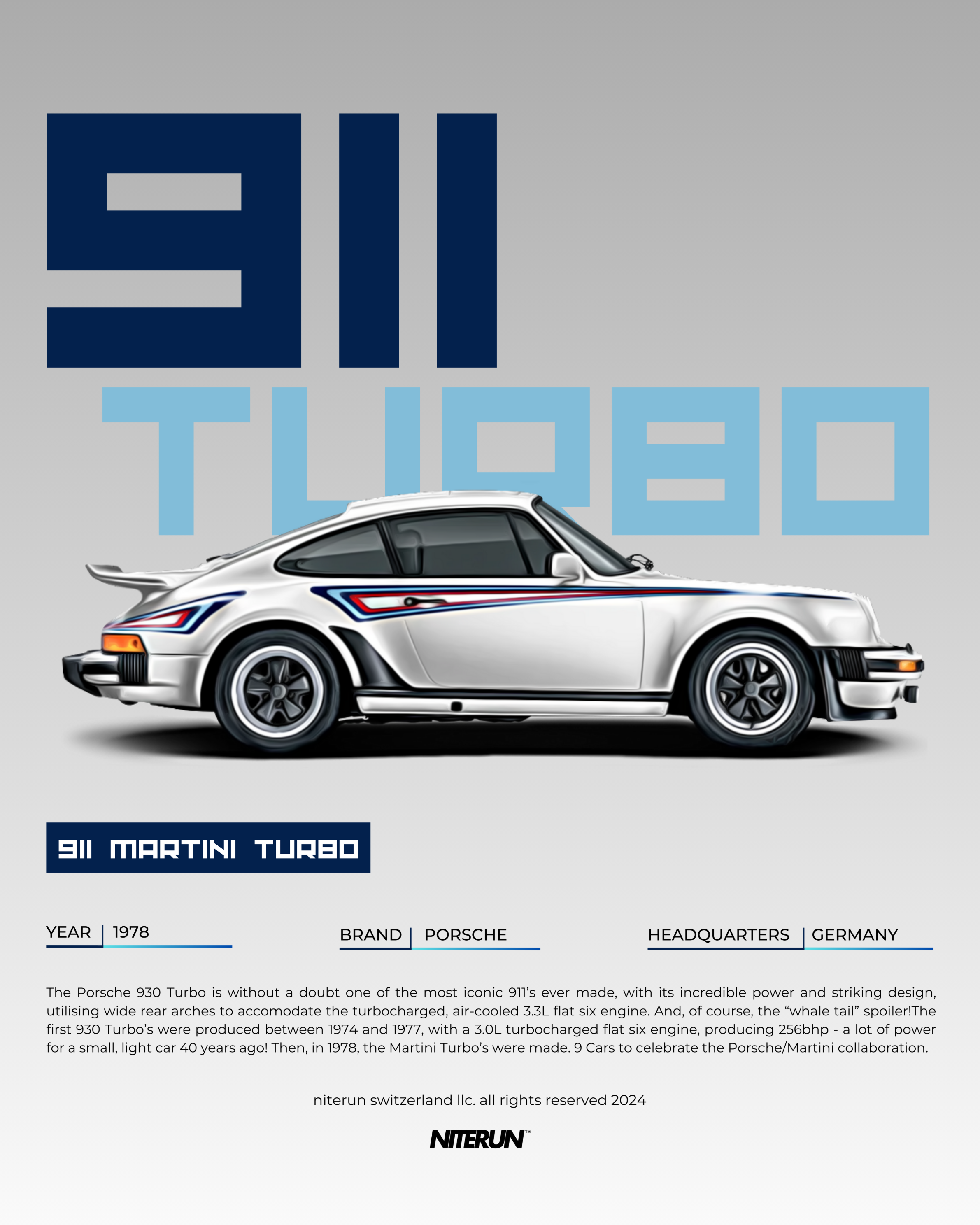 Porsche 930 - Framed Poster