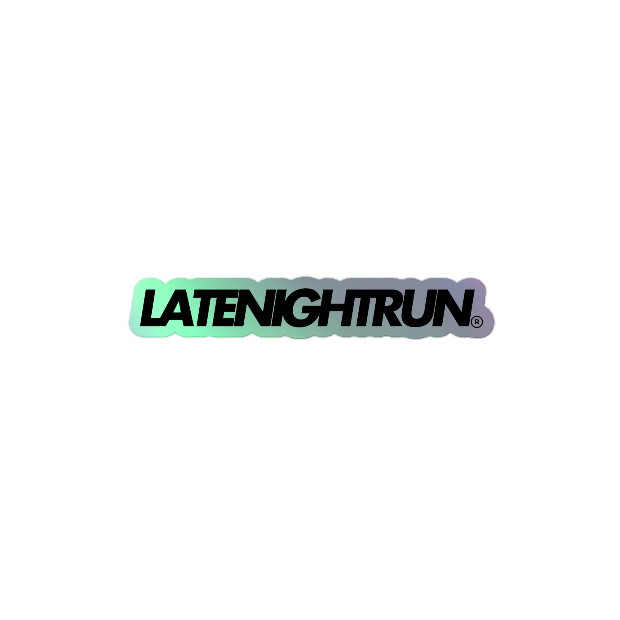 Holographic Latenightrun stickers