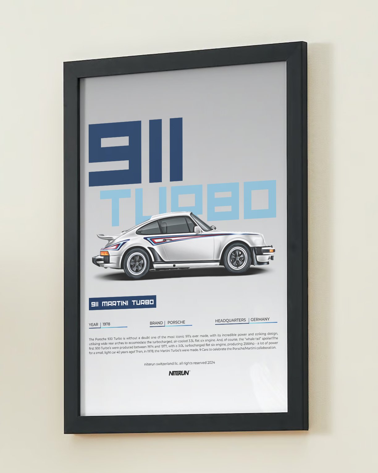 Porsche 930 - Framed Poster